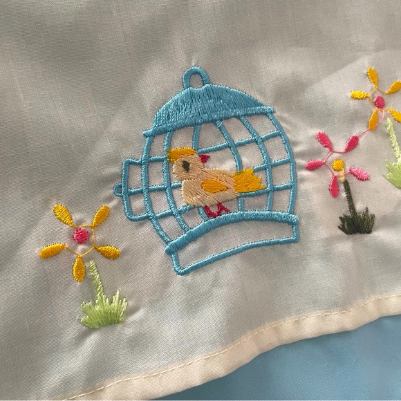 90s Y2k Beverly Mehe Canary Embroidered Skirt - Picture 9 of 10